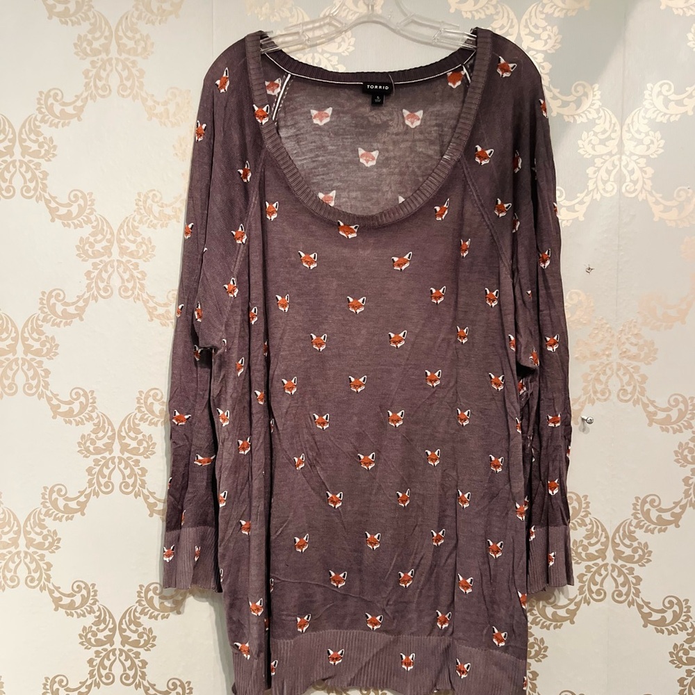 Torrid Lightweight Fox Sweater